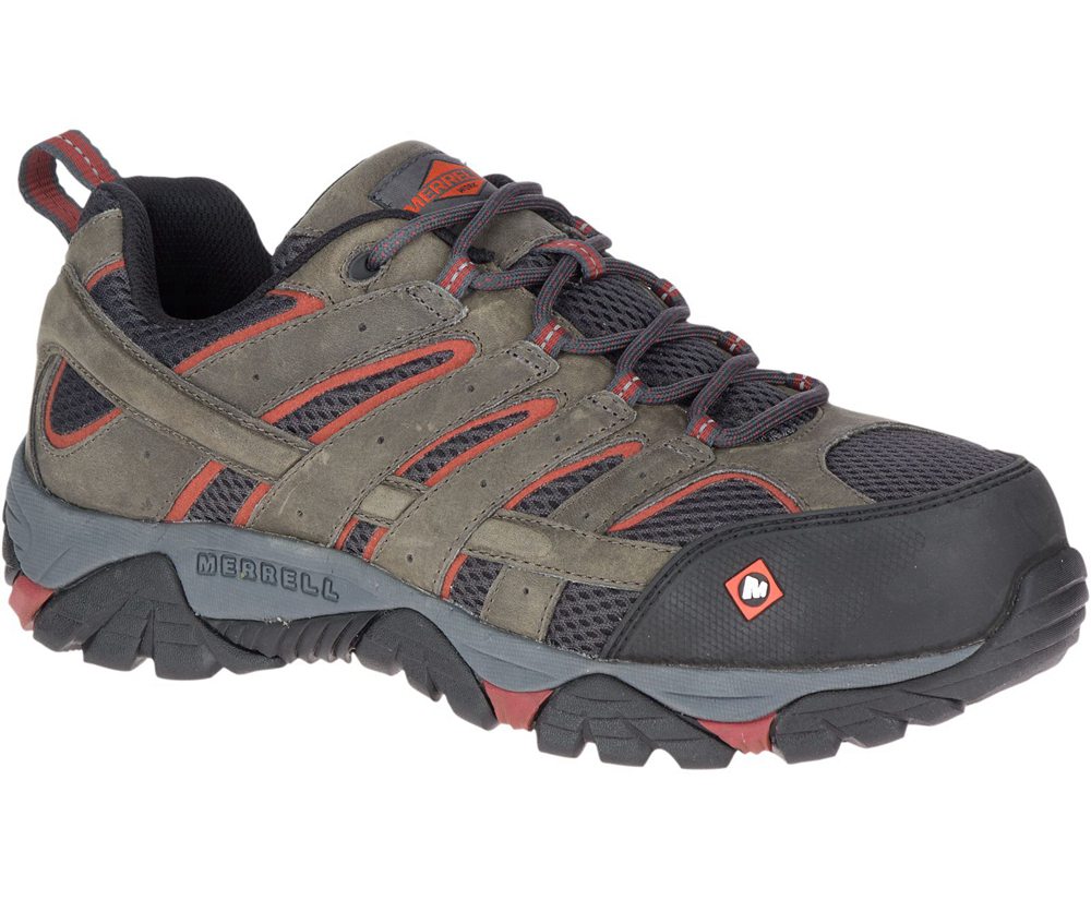 Buty Sportowe Merrell Męskie Brązowe - Moab Vertex Vent Comp Toe - 956413-TEH